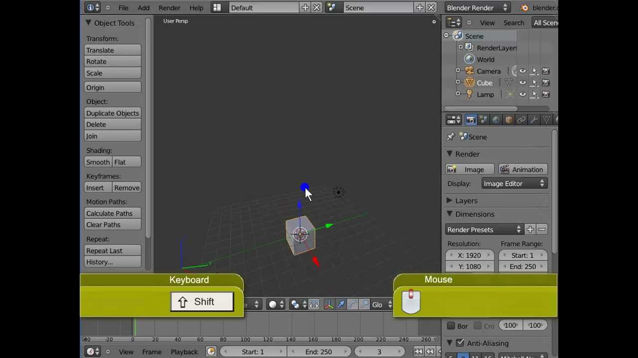 08 Blender 2.59 Moving in 3D space