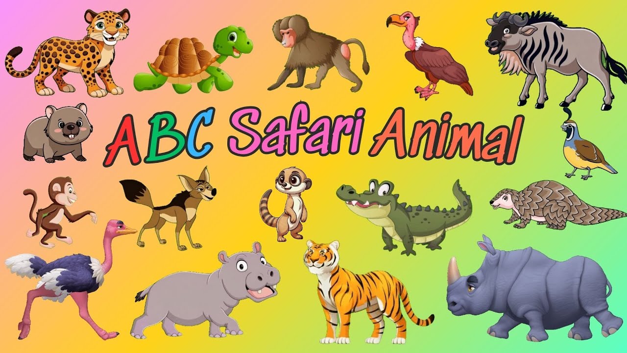 ABC Safari Animal Sounds Song + Alphabet Animals🐘🦒| Learn ABC With Animals Song | Little Puppy Learn