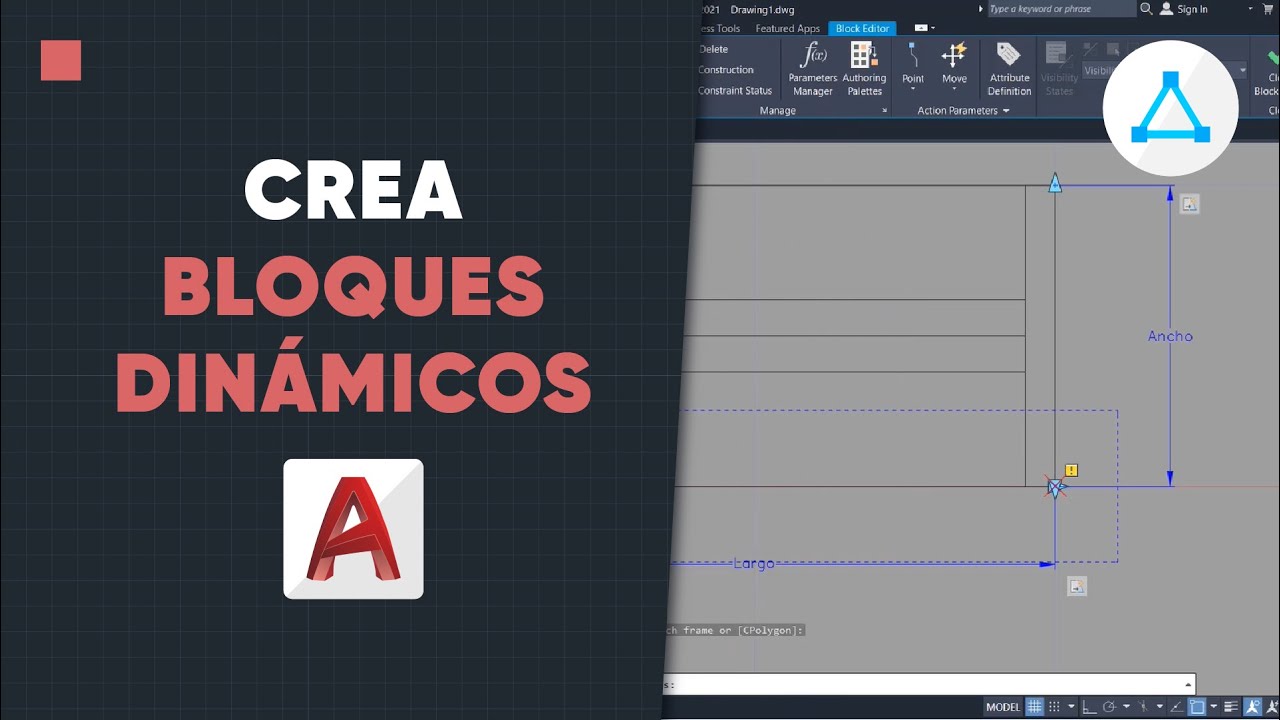 Crea bloques dinámicos en AutoCAD| 2021