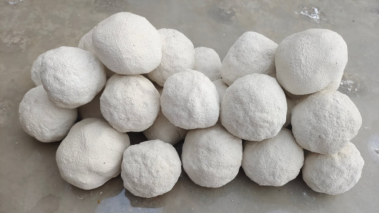 ASMR : 76 - 300 Subscribers Celebration 🎉 BALL SERIES -- 3 -- White Cement Dusty Crumbling ⚪️ #asmr 