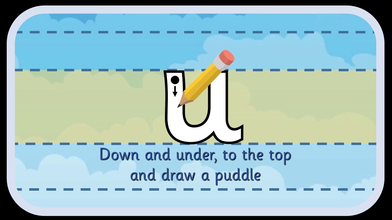 'u' letter formation