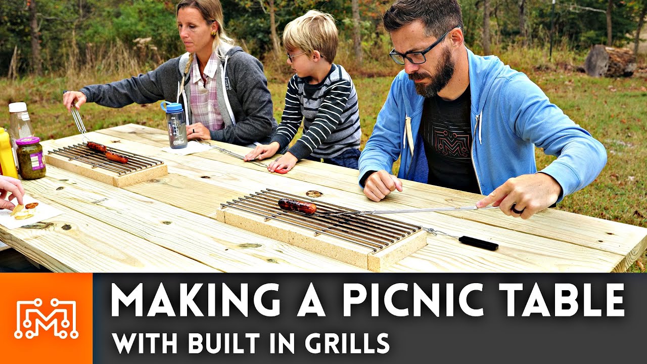 Making Picnic Tables with Built In Grills // Woodworking & Outdoors | I Like To Make Stuff