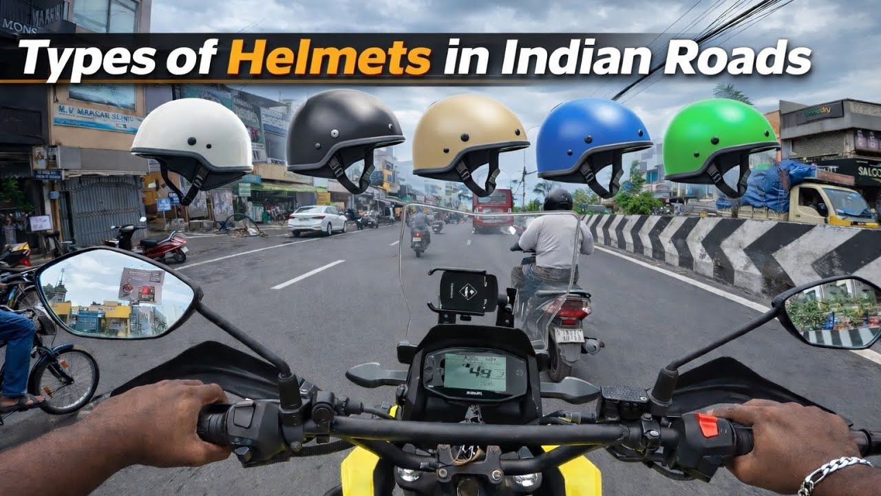 Types of helmets in Indian roads / cap helmets 