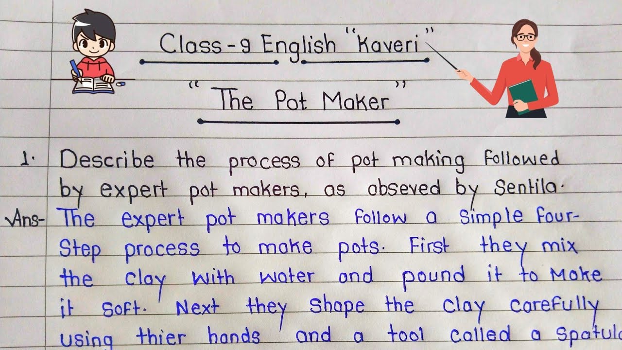 The pot maker class 9 Question answer | kaveri class 9 English ch 2 question answer 