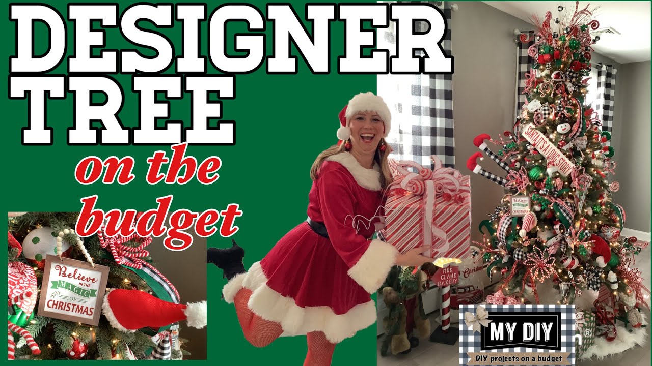 How to decorate designer Christmas tree | How to put ribbon on a Christmas tree | Whimsical Tree!