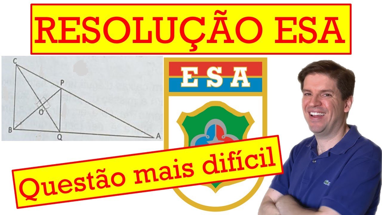 ESA 2022) Na figura, ABC é um triângulo retângulo, Q é o ponto médio de AB. QP é paralelo a BC.