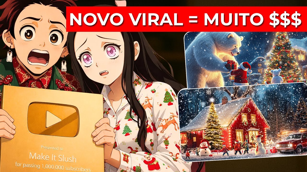 NATAL MONETIZADO! Copiei um CANAL Dark FÁCIL usando nova IA AII ALPHA (novo viral de NATAL)
