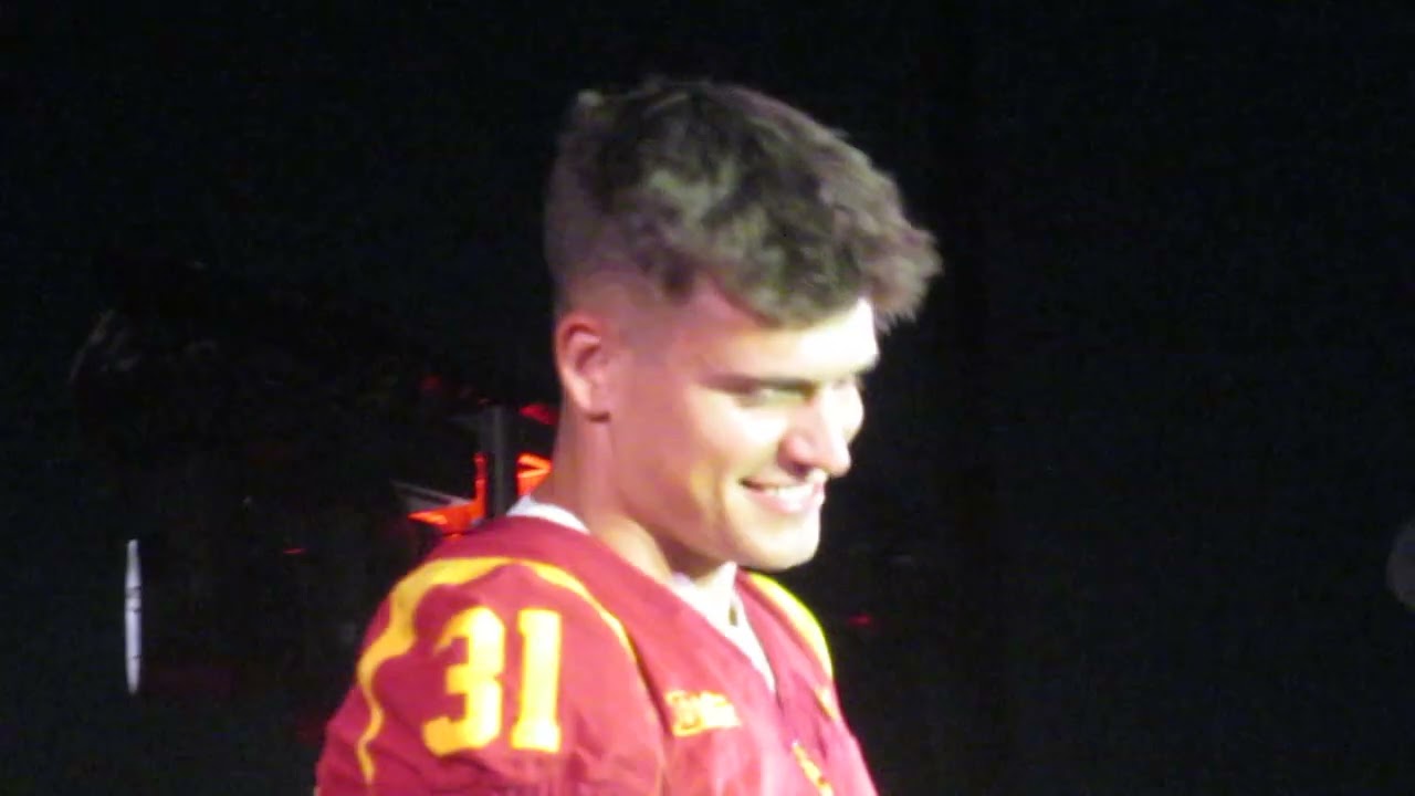 Clarke Stroud, Kamari Ramsey, and Hank Pepper thanked the supporters for coming to Salute to Troy