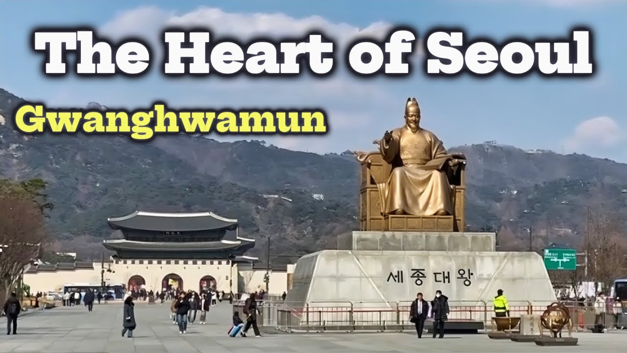 Walking Tour in Seoul: Gyeongbokgung Palace, Gwanghwamun & King Sejong Statue