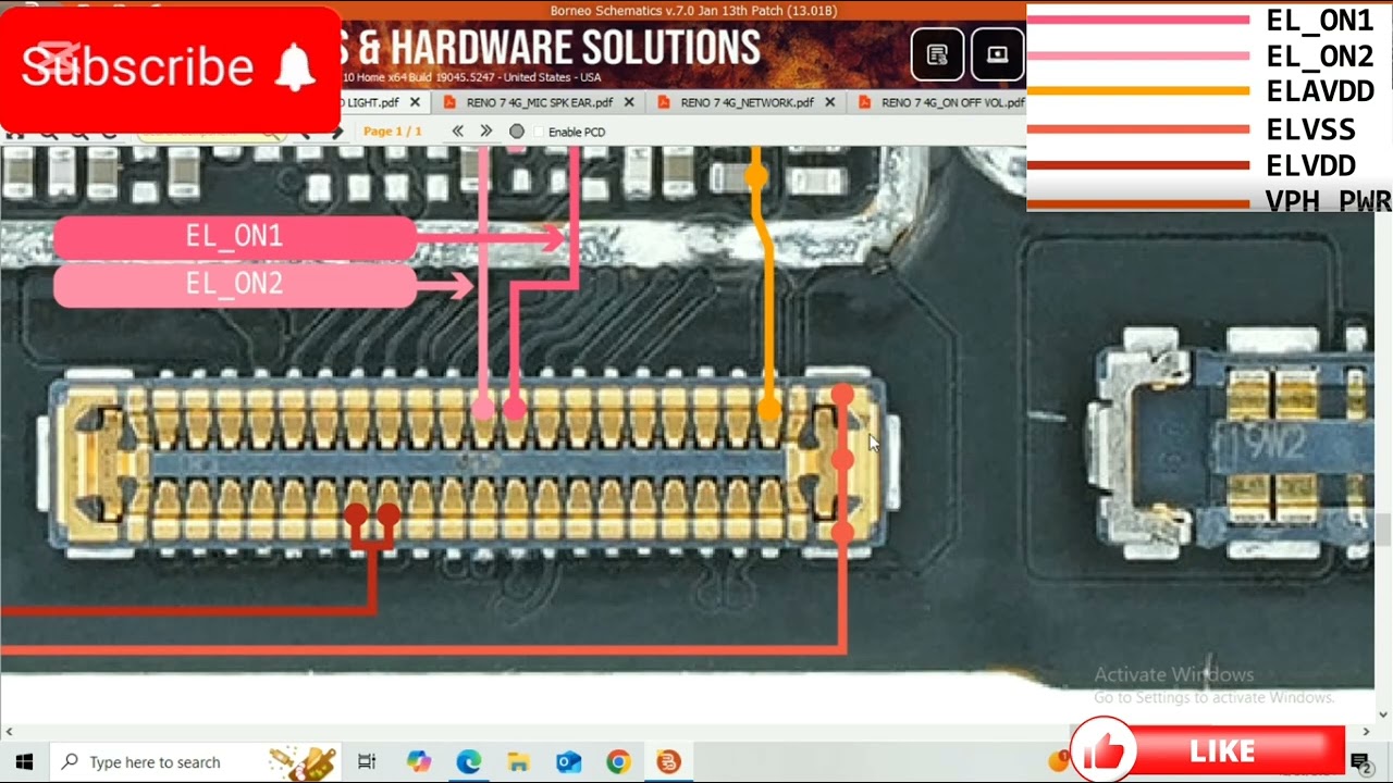 reno 7 4g lcd light diagram | oppo reno 7 4g backlight ways and circuits borneo
