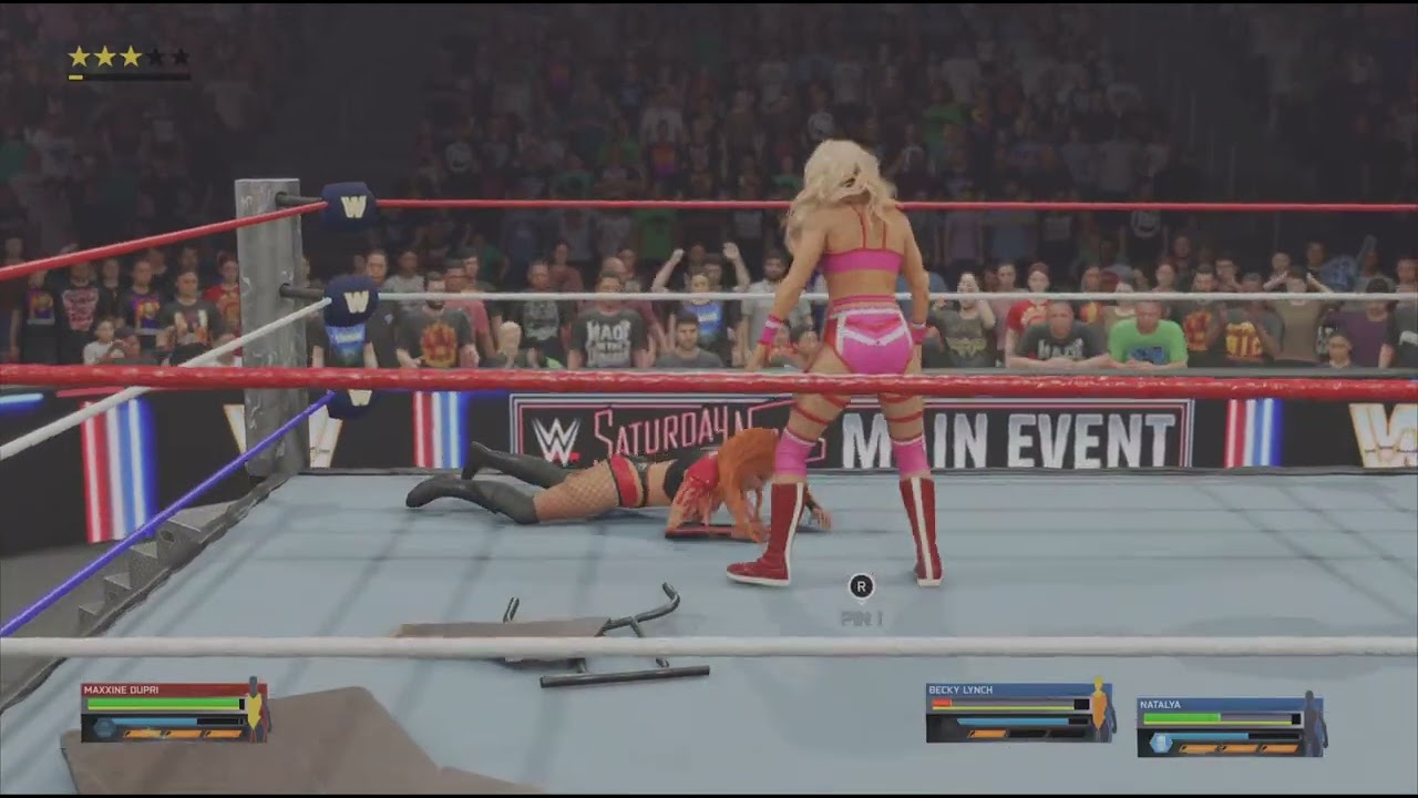 WWE 2K25 MAXXINE DUPRI VS BECKY LYNCH AND NATALYA