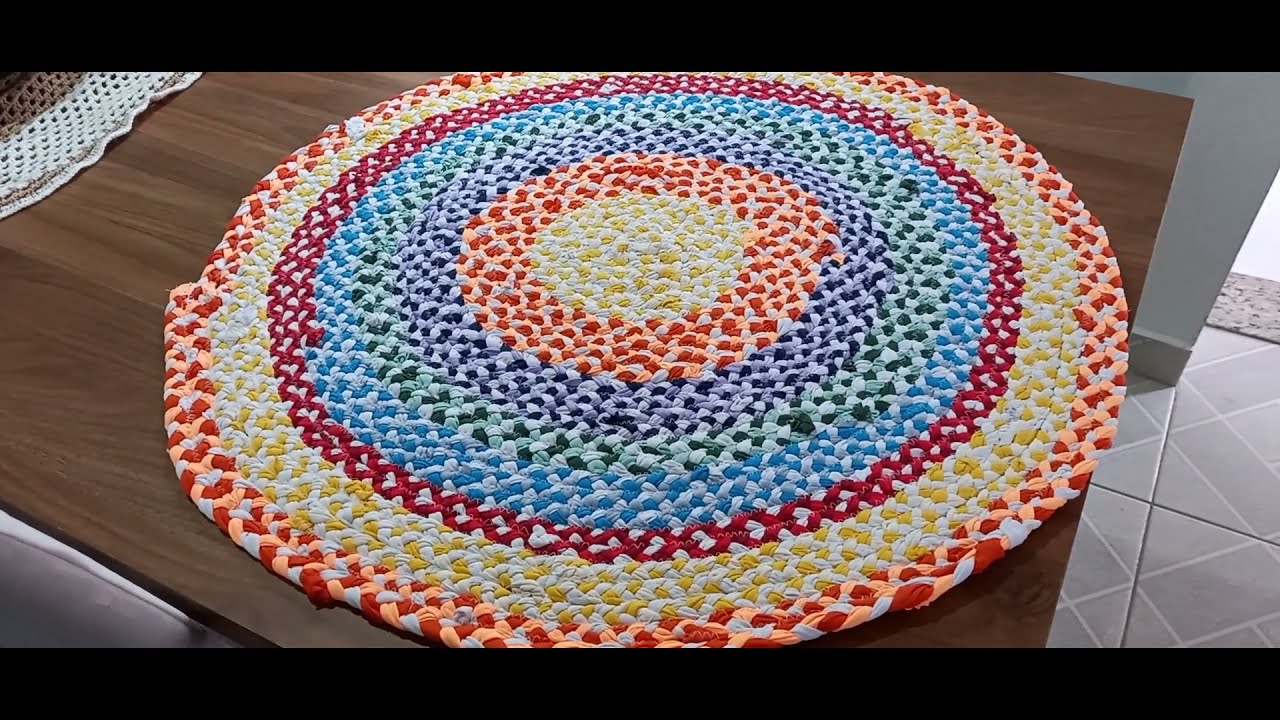 tapete de retalhos colorido de tiras
