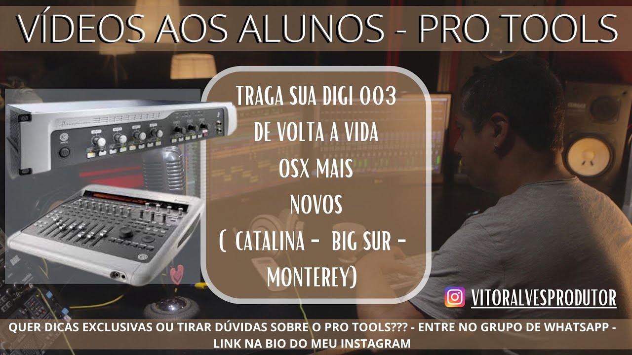 COMO TRAZER SUA DIGI 003 DE VOLTA A VIDA - OSX CATALINA - BIR SUR - MONTEREY - AVID PRO TOOLS