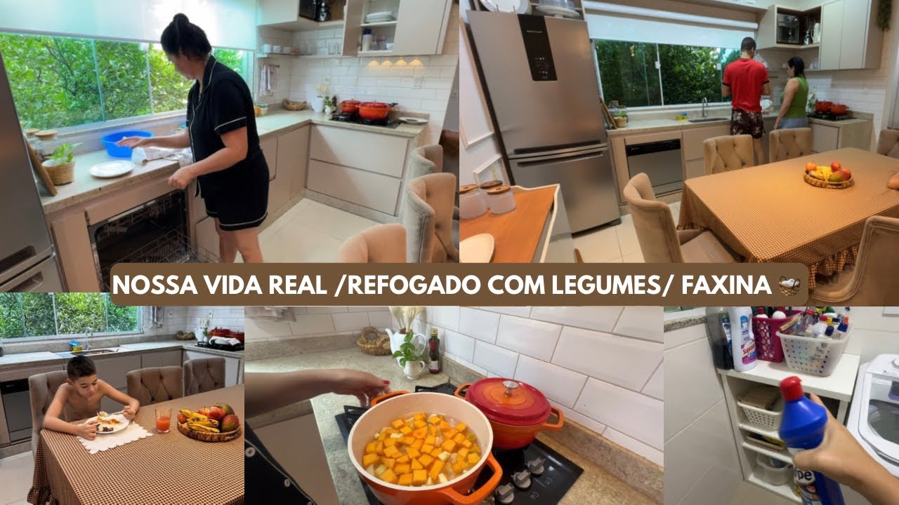🔥VIDA REAL! Fiz um refogado de calabresa com legumes delicioso/faxina da lavanderia ,lanche da tarde
