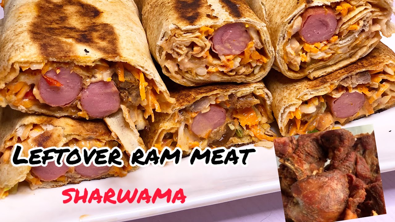 If you have leftover RAM MEAT try this recipe 😋 | RAM MEAT SHARWAMA RECIPE🔥