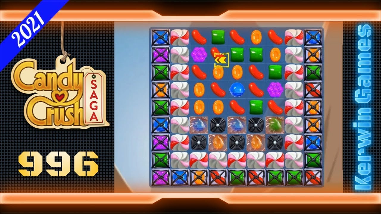 Candy Crush Saga Level 996 - Hard Level - No Boosters - 28 moves (2021)