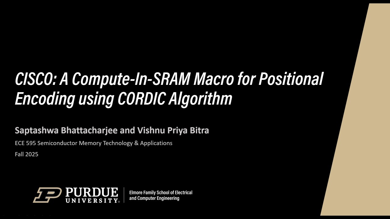ECE 595 Course Project CISCO: A Compute-In-SRAM Macro for Positional Encoding using CORDIC Algorithm