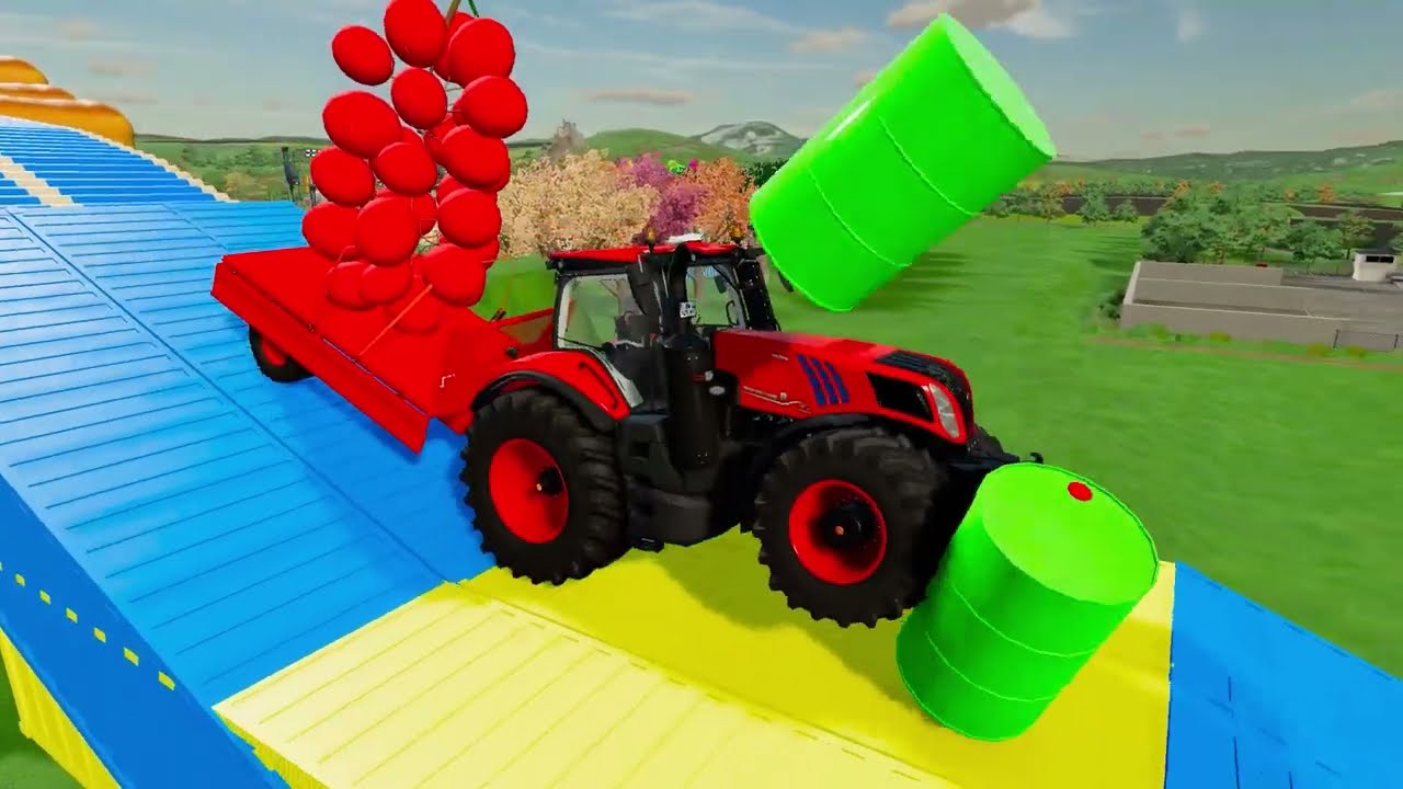 FLATBED TRAILER & PENCILS W/ NEW HOLLAND T7 TRACTOR! - Farming Simulator 22