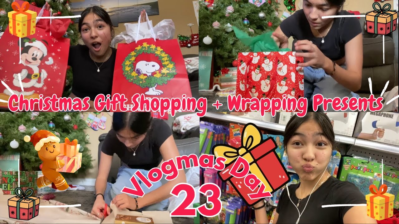 LAST MINUTE CHRISTMAS SHOPPING + WRAPPING GIFTS!!! | VLOGMAS DAY 23