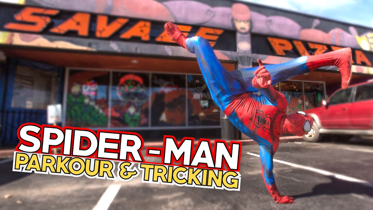 SPIDER-MAN PARKOUR & TRICKING - Free Running Real Life Super Hero Movie