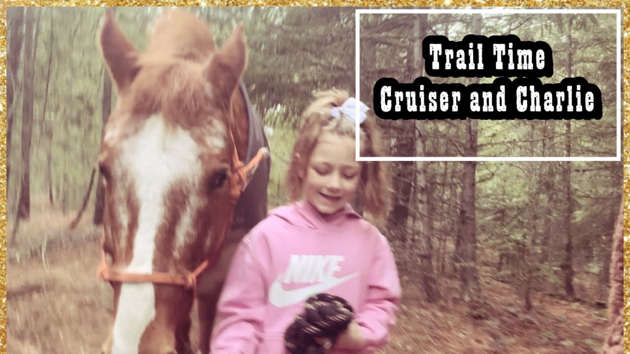 Little Girl Takes Big Horse Cruiser on a Trail Walk! #horses #equestrianjourney #tails 