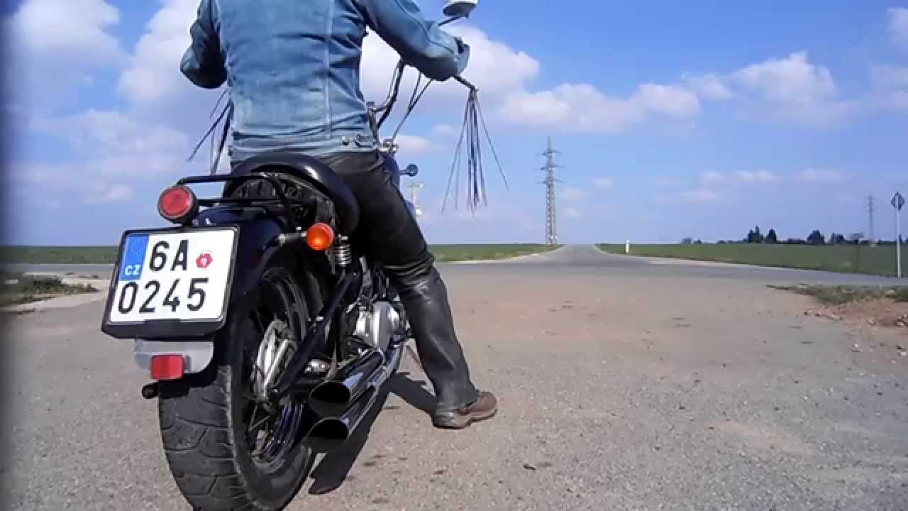 Yamaha Virago 125 straight exhaust sound