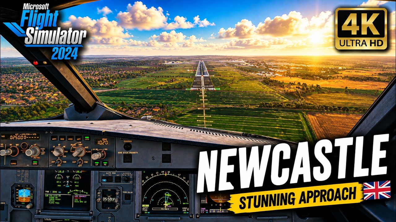 🔥 This Newcastle Approach Is Absolutely Stunning! 🇬🇧 | MSFS 2024 | 4K