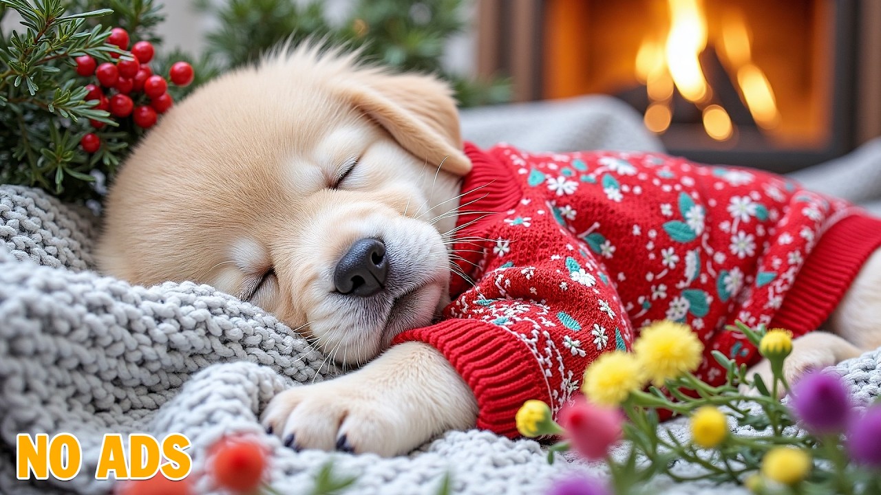 24 Hours of Relaxing Music 🐶🎅 Deep Sleep Puppy Calm Music 💖Dog Separation Anxiety Music 💤 No Ads