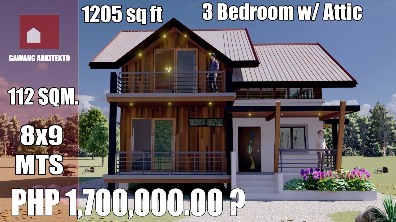 3 BEDROOM BAHAY KUBO WITH ATTIC / 112 sqm MODERN BAHAY KUBO / AMAZING HOUSE PLAN