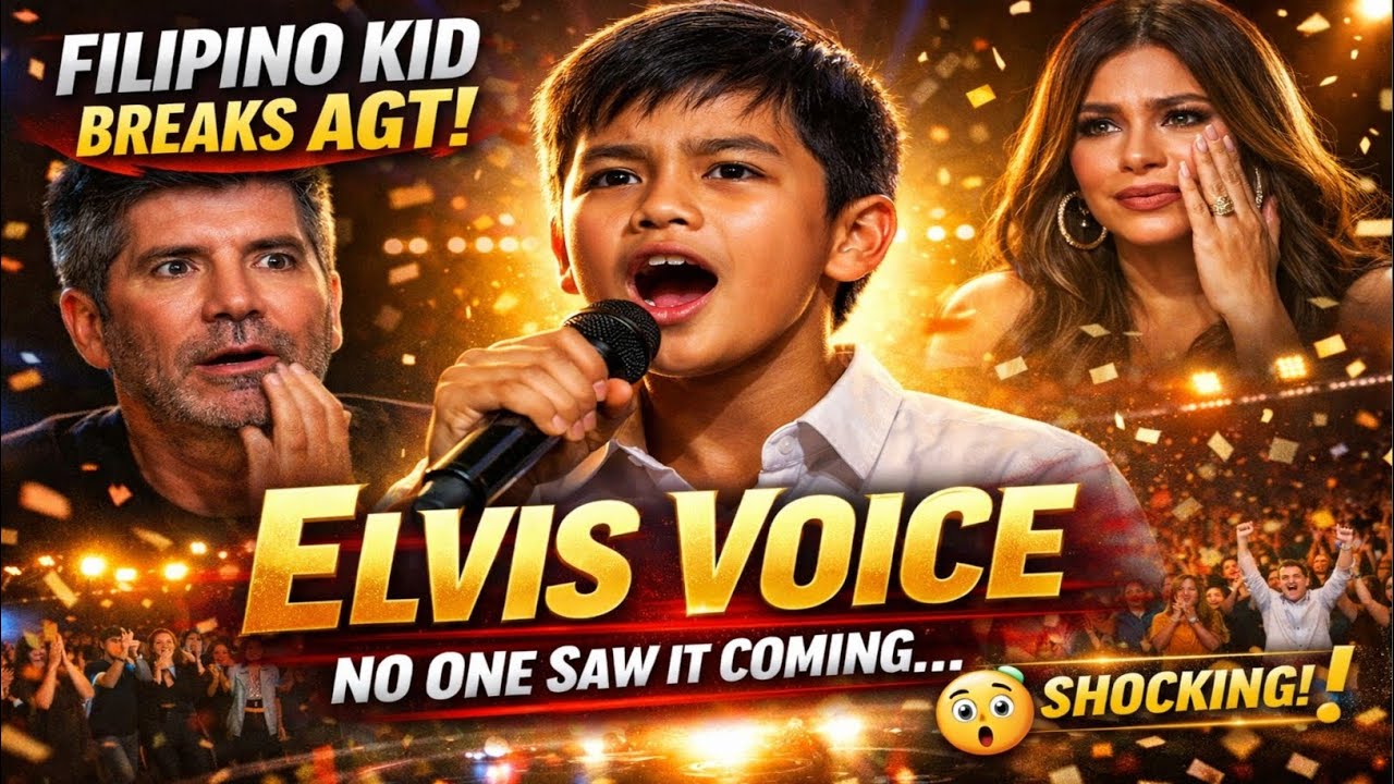 No One Saw This Coming! Filipino Kid’s Elvis Voice Breaks AGT 😳🎤 | Simon Cowell Shocked