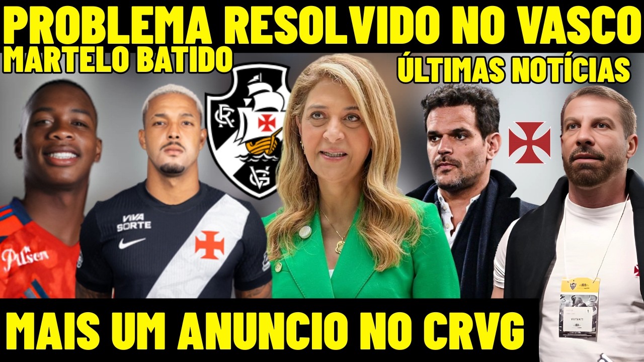 TUDO DEFINIDO! PROBLEMA RESOLVIDO NO VASCCO! MAIS UM ANUNCIO NO CRVG! FERNANDO DINIZ TOMA DECISÃO!
