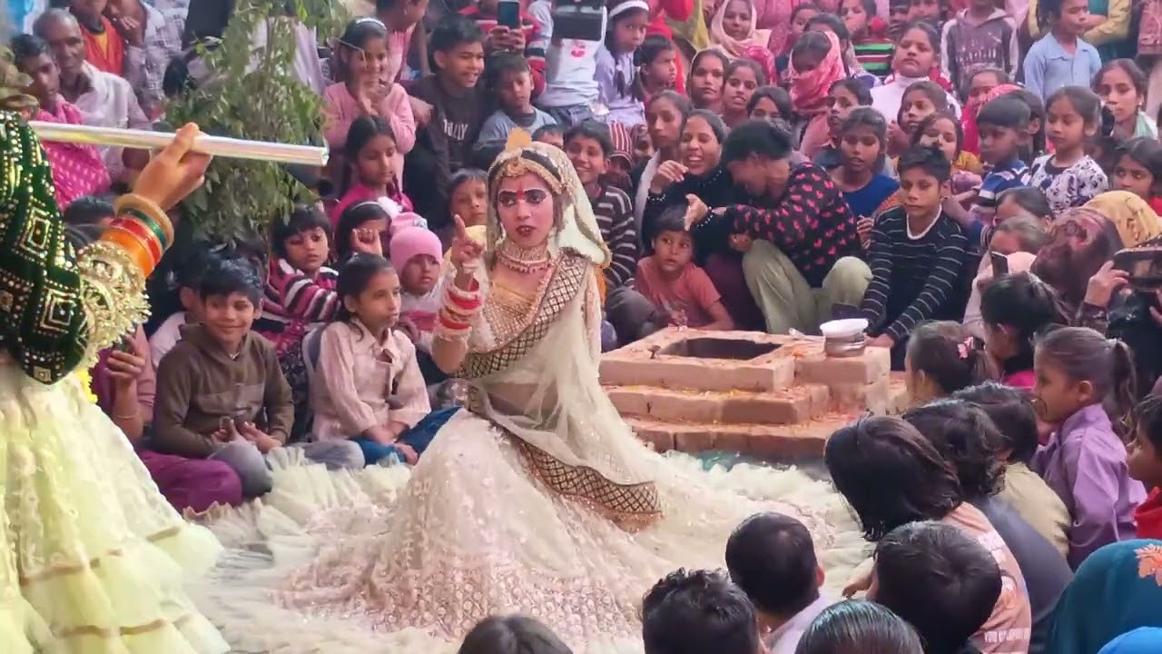 आचार्य अजीत शास्त्री जी की कथा में सुंदर झाकी लक्ष्मी जी की बेटी ने किया कमाल गांव खेड़ा अतरौली