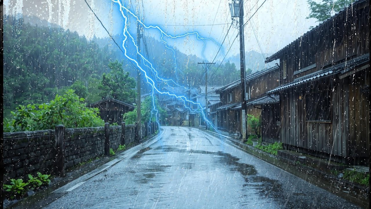 Rain Sounds for Deep Sleep 🌧️ Calm Thunderstorm Night Ambience for Relaxation and Insomnia Relief