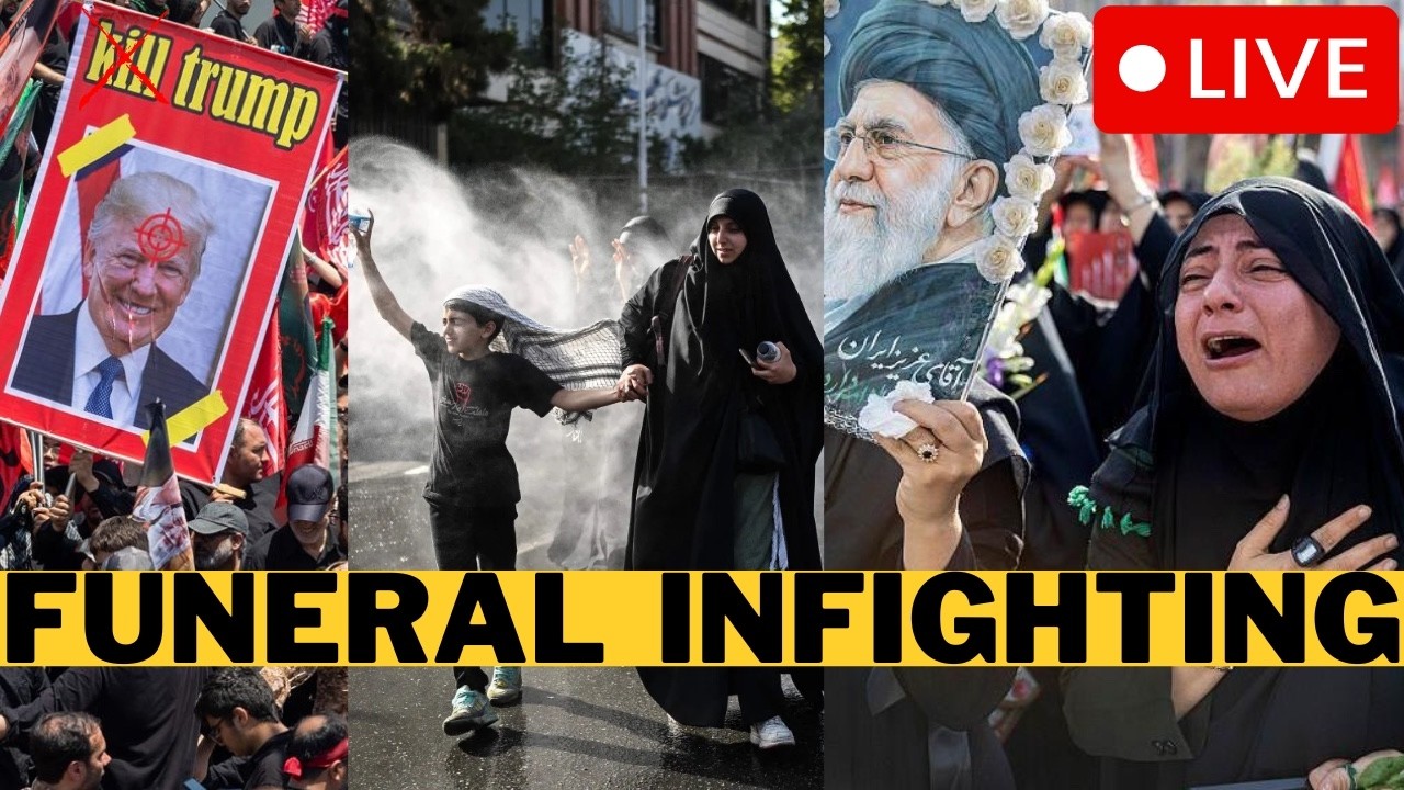 LIVE: Chaos ERUPTS At Khamenei Funeral In Iran - Infighting Inside IRGC