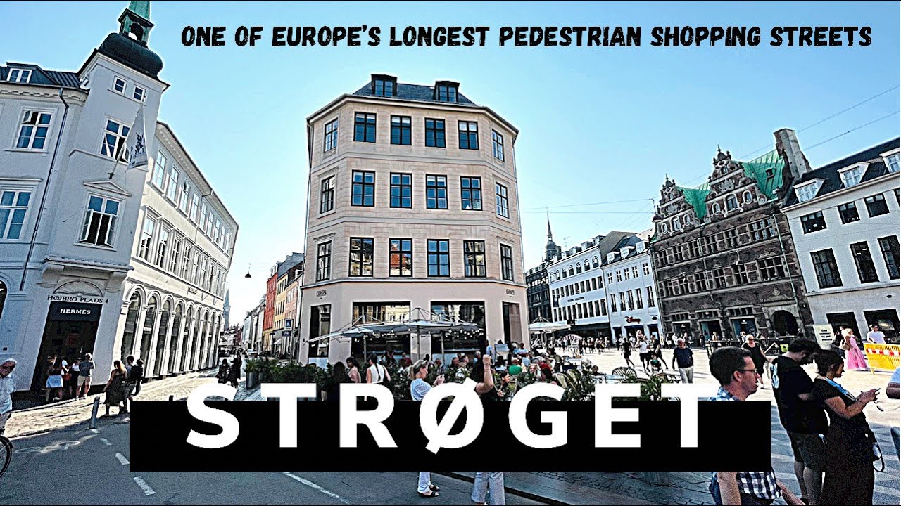 Strøget : One of Europe's longest pedestrian shopping streets !! [4K UHD]