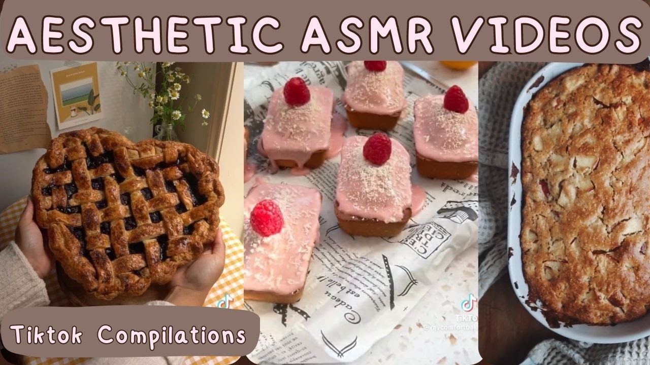 Relaxing Aesthetic ASMR Baking Videos {with some background music}  Tiktok Compilations
