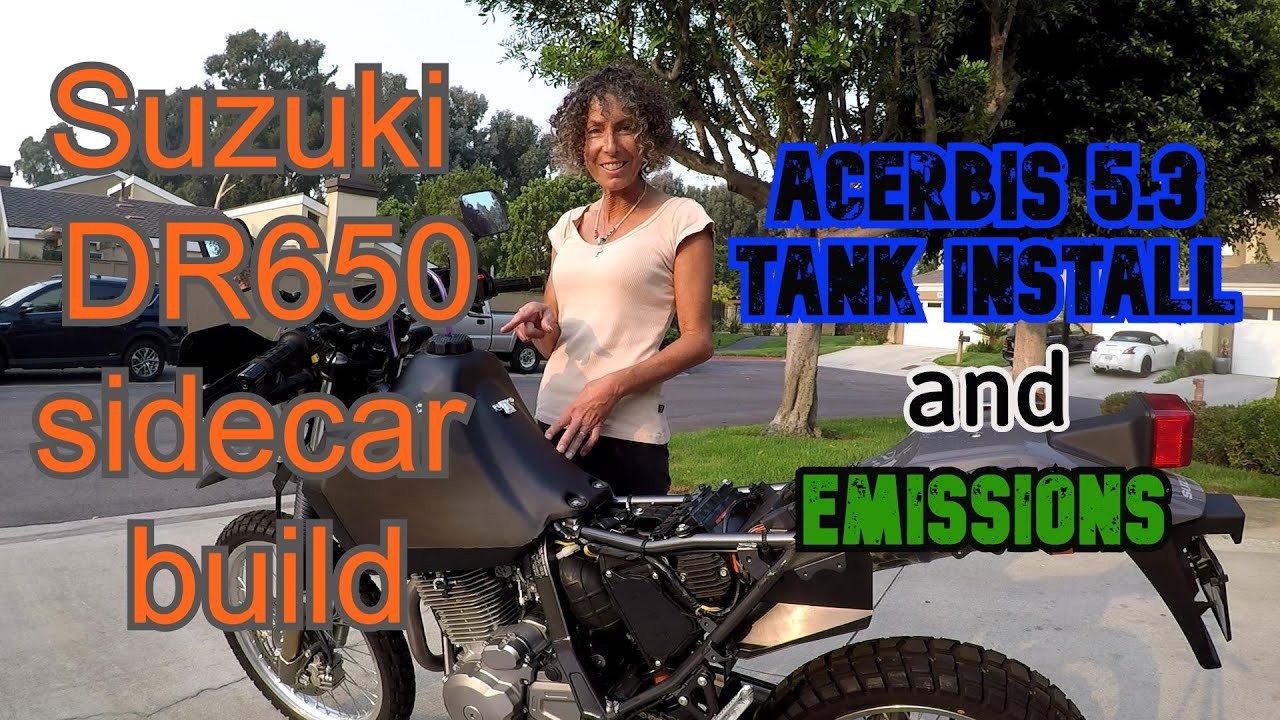 Сборка коляски Suzuki DR650 2020 года / Установка бака ACERBIS 5.3 и выбросы Cali