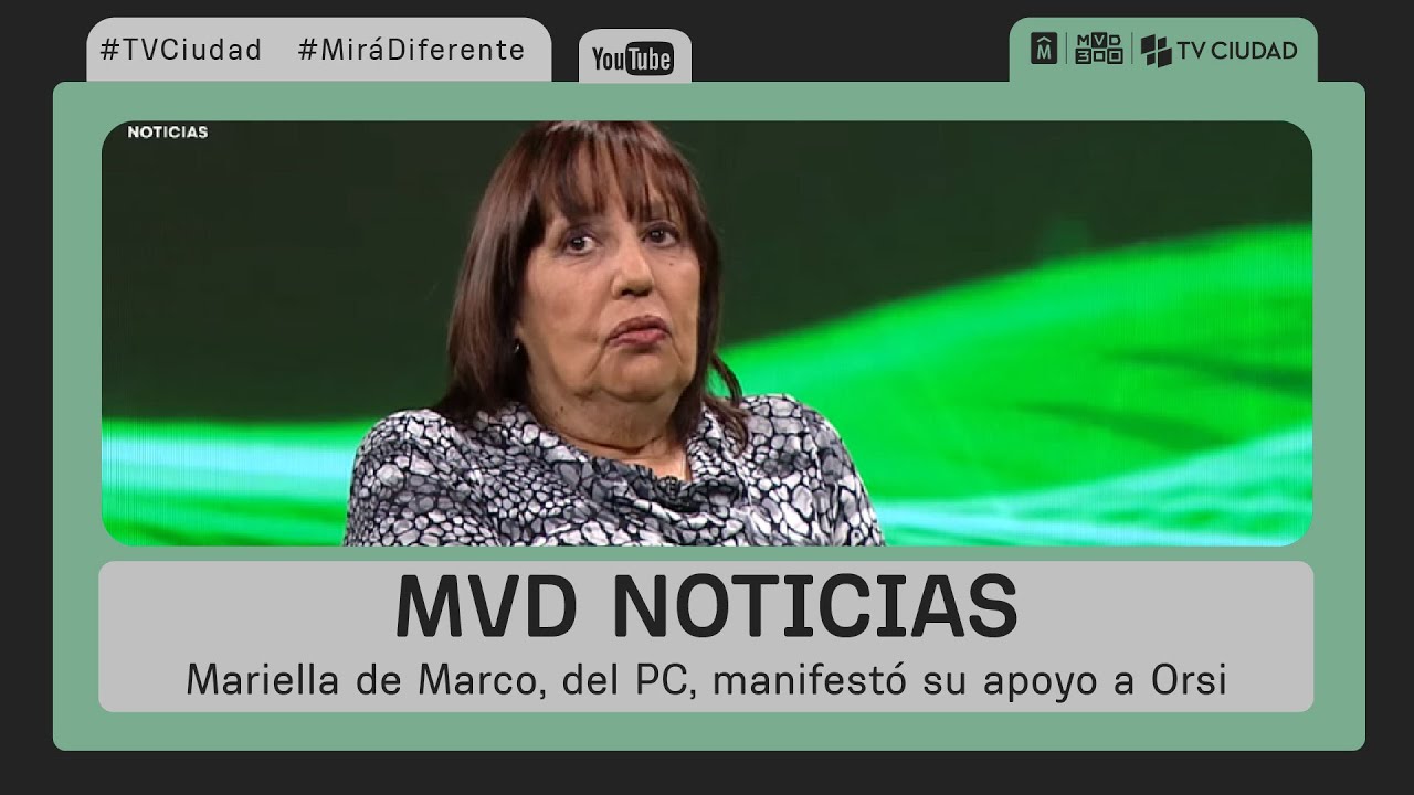 MVD Noticias - Entrevista a Mariella de Marco del Partido Colorado que manifestó su apoyo a Orsi.