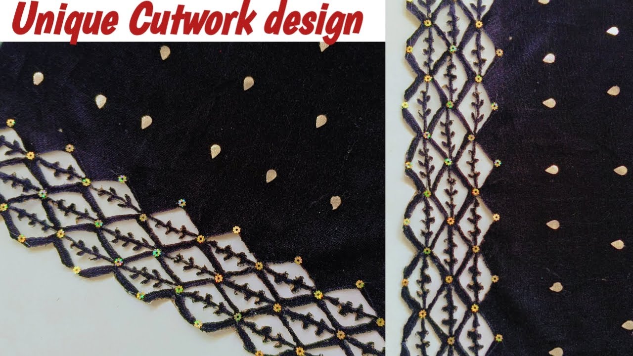 Unique & Stylish Cutwork Dress design cutting & stitching🔥Fancy Sleeves/Trouser/Daman Cutwork design