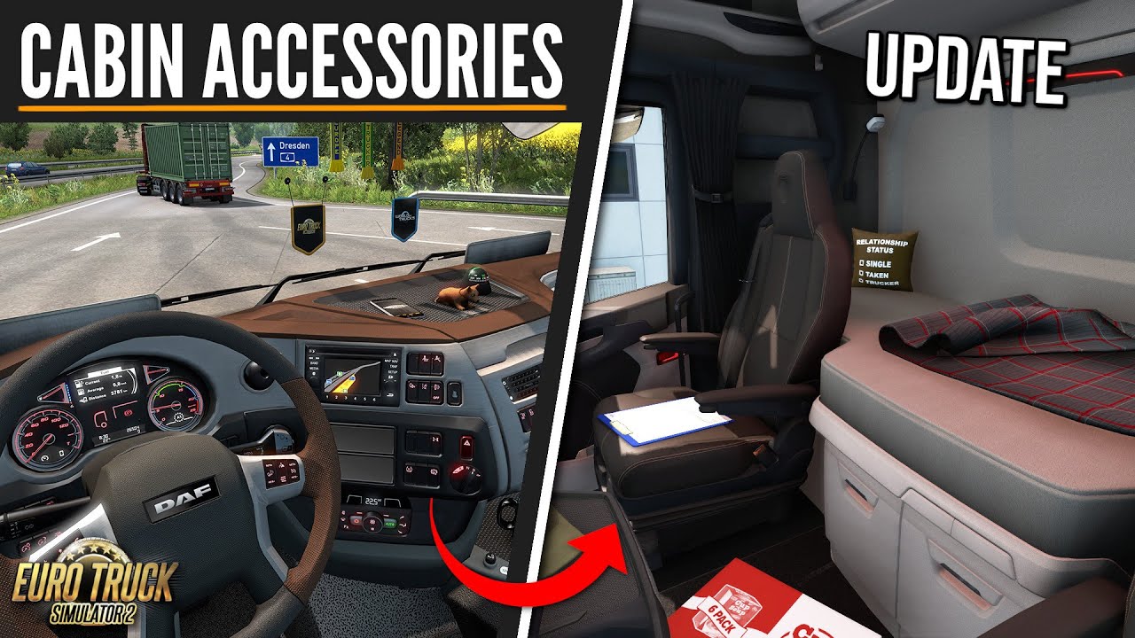 Cabin Accessories DLC Update for Euro Truck Simulator 2 | Toast