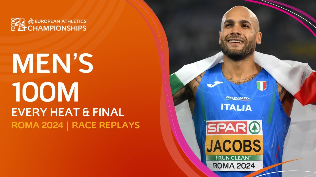 Jacobs Retains 100m Crown 👑🇮🇹 EVERY Heat & Final of the Men's 100m | Rome 2024