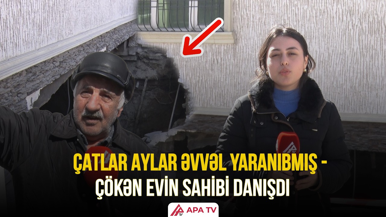 Xətaidə ev çökdü – Magistral su xəttində qəza yarandı  | APA TV