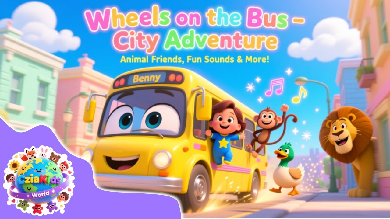 Wheels on the Bus City Adventure  | Baby & Toddler Nursery Rhymes