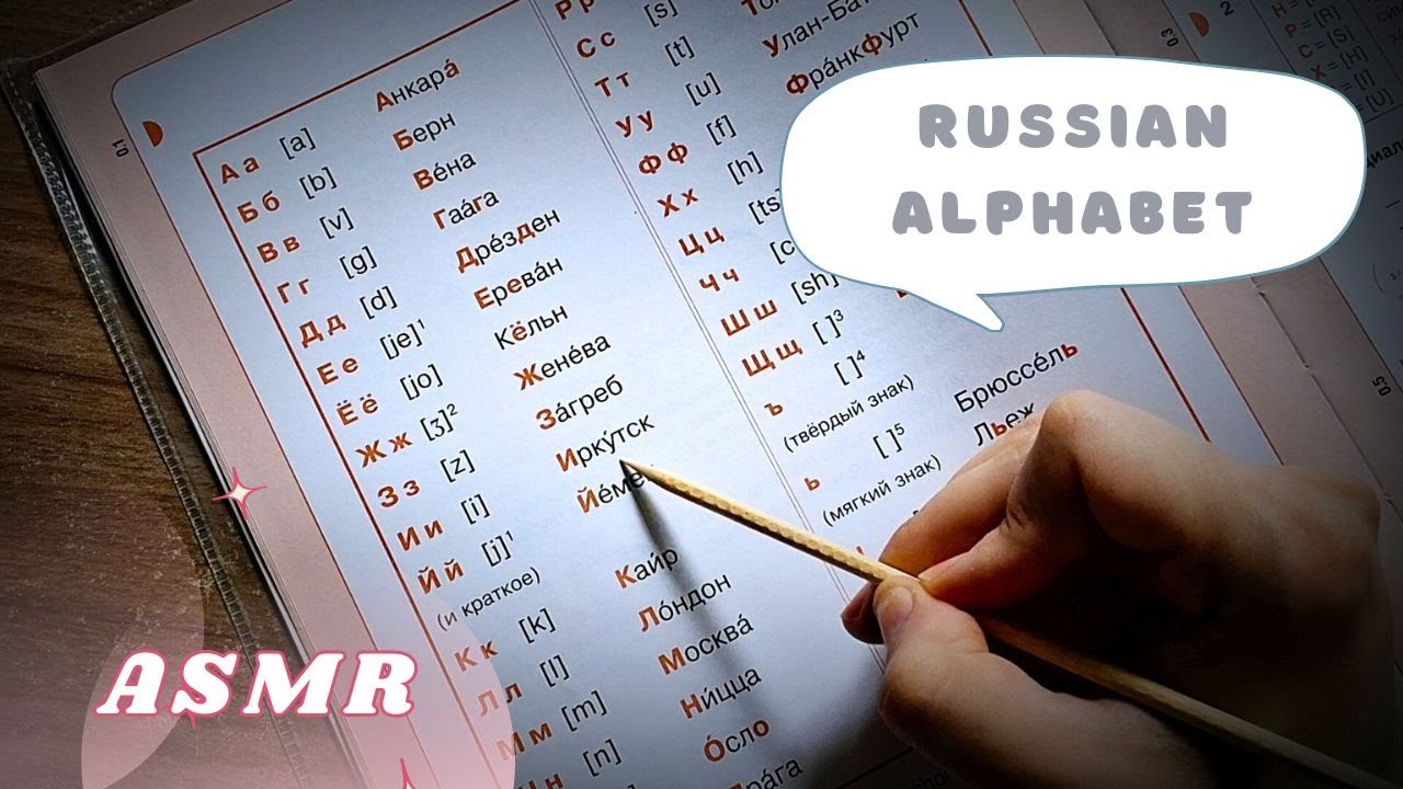 Russian Alphabet ASMR: Soft-spoken + Tracing