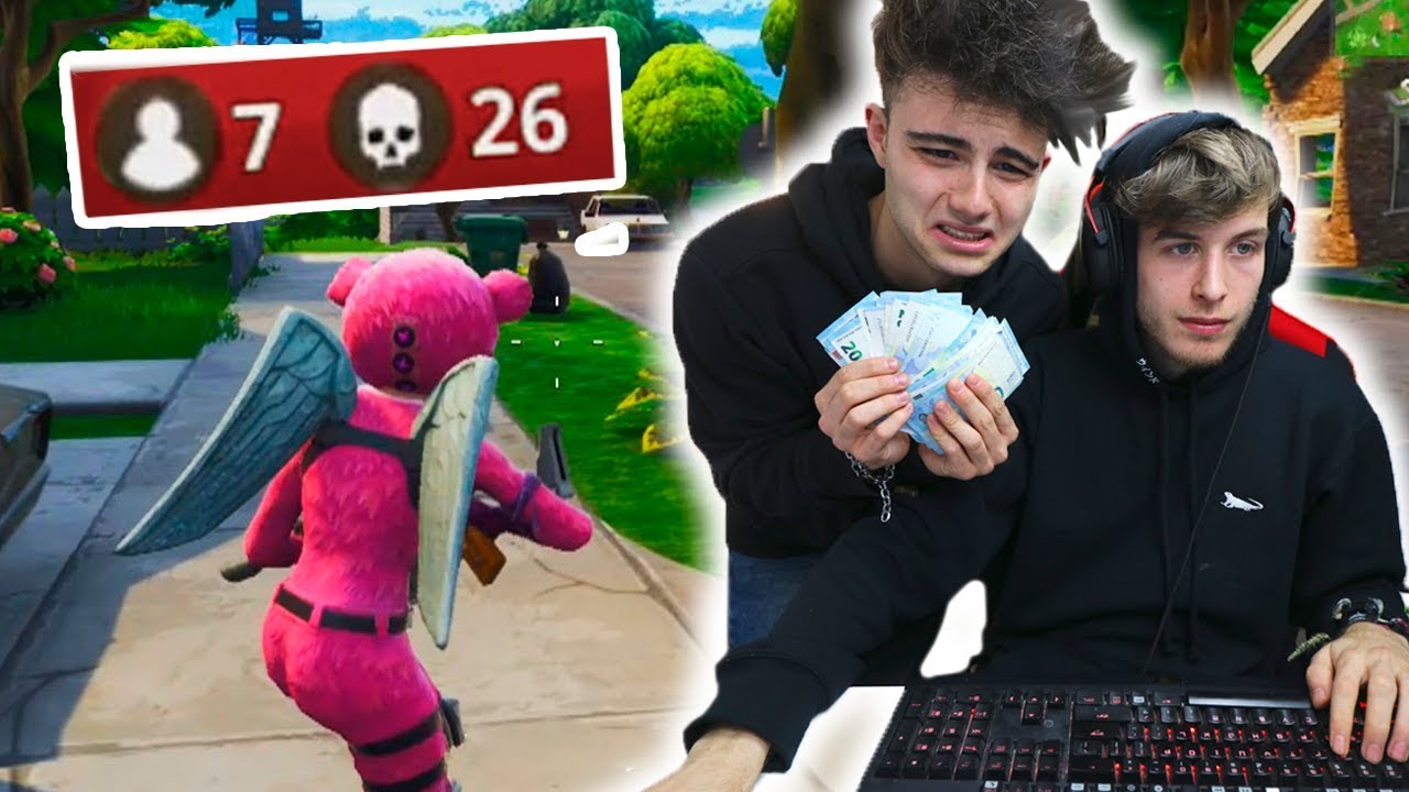 1 KILL = 100 $ PARA O MEU AMIGO ( FORTNITE Battle Royale )