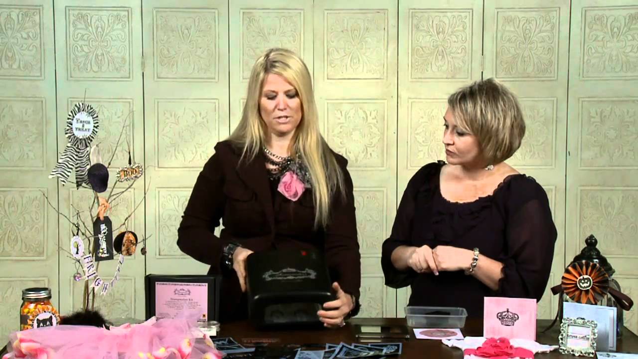 Teresa Collins shows off the Stamp Maker