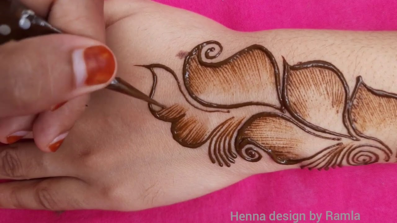 very easy attractive simple mehndi design| latest arabic mehndi design for back hand 2020 simple