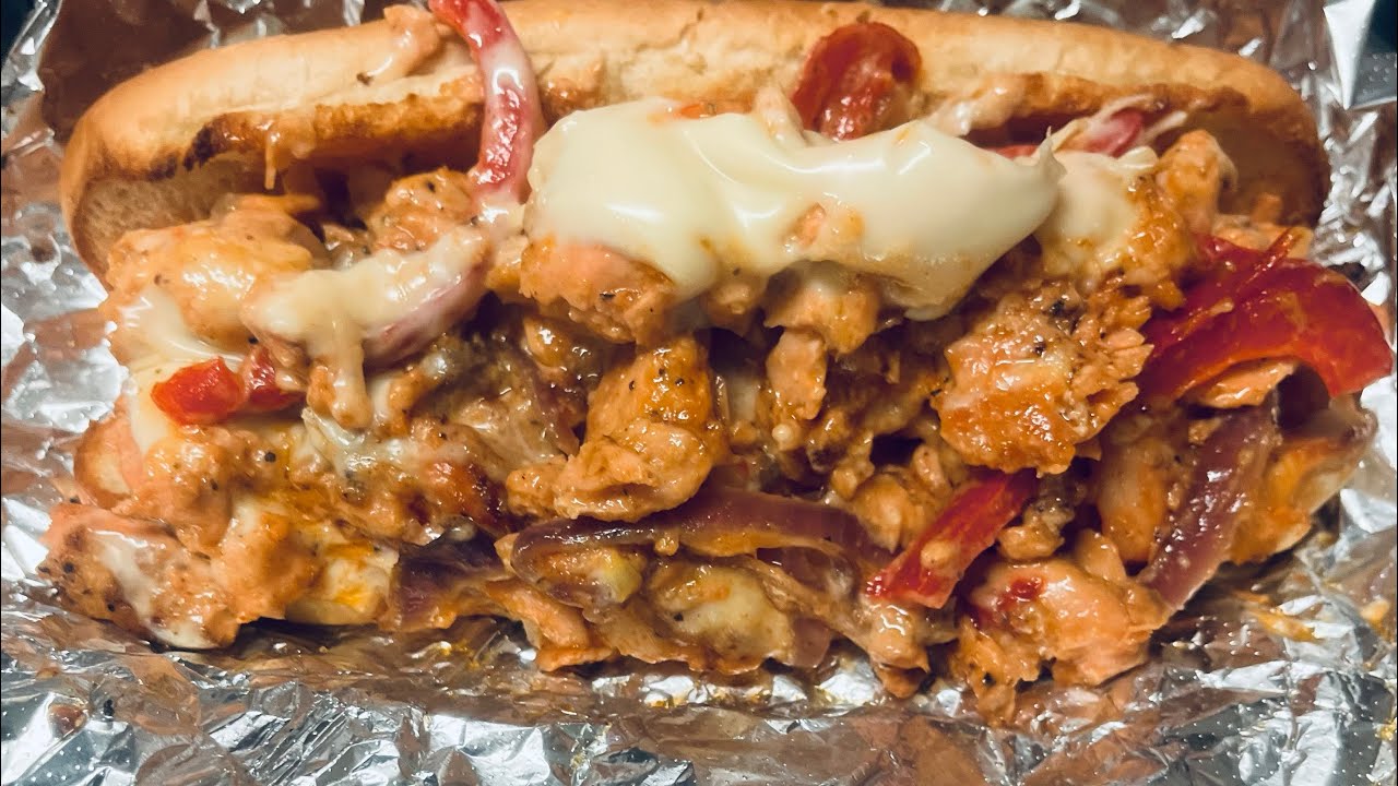 Salmon and Shrimp Cheese Steak