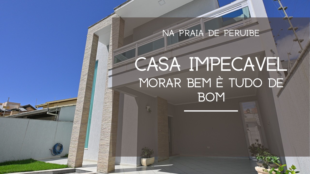 LINDA CASA NA PRAIA COM 4 DORMITORIOS A 250 METROS DO MAR EM PERUÍBE LITORAL SP