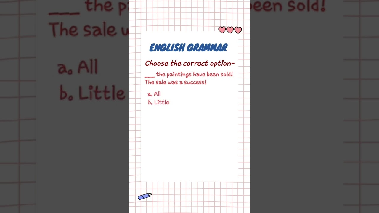 QUANTIFIERS | DETERMINERS | ENGLISH GRAMMAR MCQ #Shorts